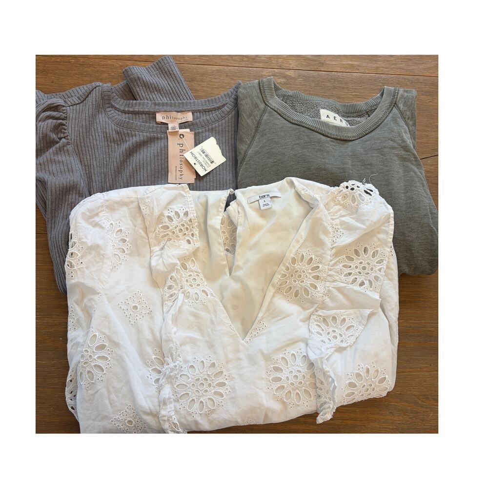 Women’s Trendy Neutral Tops Bundle Philosophy Bar III Aero Size Large